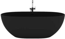 Teko Cadă freestanding, Teko Nubia, din compozit, cu preaplin, 157x65 cm, black vulcan mat (TEKB-3-BVM)