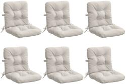 vidaXL 6 darabos magas háttámlás székpárna VIANEN 6 pcs Fehér 953793 (953793)