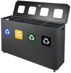ALDA szelektív hulladékgyűjtő állomás, űrtartalom 4 x 60 l