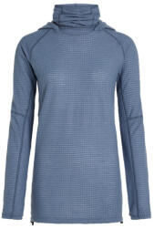icebreaker Wom Mer 400 RealFleece Grid Pulover Hood női pulóver L / kék/szürke