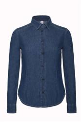 B&C Collection Női farmering 100% pamut, vintage városi stílus, B&C BCSWD86, Deep Blue Denim, XS (bcswd86dbd-xs)