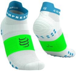 CompresSport Pro Racing V4.0 Run Low SS 2026 kompressziós futózokni - Fehér/Zöld - T3 (298250)