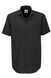 B&C Collection Férfi poplin ing 100% pamut 120 g/m2, cut-away gallér, B&C BCSMP42, Fekete, XL (bcsmp42bl-xl)