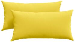 vidaXL Kanapé párnák 2 pcs Világos sárga 80 x 40 cm szövet 42013705 (42013705)