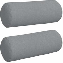 vidaXL Hengerpárnák 2 pcs Világosszürke Ø 15 x 40 cm szövet 42014268 (42014268)