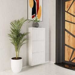 Hanah Home Dulap pantofi metalic, 3 bucati, Alb (159ORN1102) Pantofar