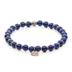 Antracite Brățară cu Lapis Lazuli și Argint 925, 6mm - ANTRACITE Babilonia