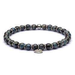 Antracite Brățară cu Ochi de Tigru Albastru și Argint 925, 6mm - ANTRACITE Cheope