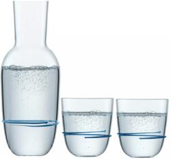 Zwiesel Glas Set pentru apă Aura, 1 carafă și 2 pahare, albastru Pahar