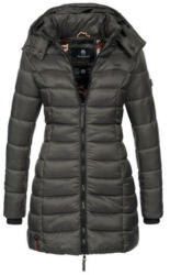 Marikoo ABENDSTERNCHEN palton piquat pentru femei cu glugă, Anthracite (M-W-107-ABENDSTERNCHEN-anthracite-904.XXL)