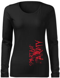 DRAGOWA Slim tricou de damă cu mânecă lungă RedWar 160 g/m2, negru (8364.XXL)
