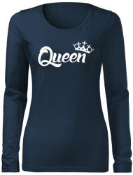 DRAGOWA Slim tricou de damă cu mânecă lungă queen 160 g/m2, bleumarin (6009.M)