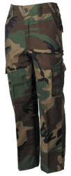 MFH pantaloni pentru copii BDU, model woodland (17152T.158/164)