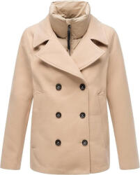 Marikoo Aylaraa palton scurt pentru femei cu guler detașabil, bej (M-111-785.AYLARAA_16.beige.XXL)