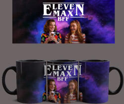  Stranger Things - Eleven és Max BFF bögre (Fekete) - time4gift