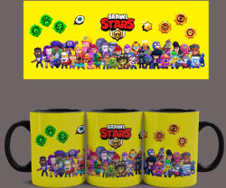  Brawl Stars karakterek bögre (Fekete) - time4gift