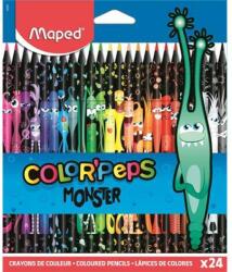 Maped Színes ceruza készlet 24 db-os háromszög - MONSTERS (IMA862624)