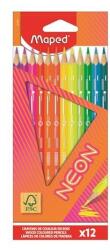 Maped színes ceruza készlet 12 db-os háromszög - Neon (IMA831802)