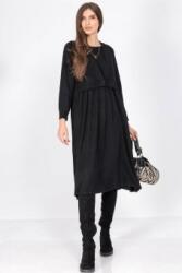 RohBoutique Rochie midi oversized tricotata cu buzunare Negru Roh DR4702
