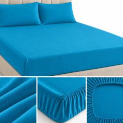 Pucioasa Husa pat din tricot cu elastic saltea 180x200, turcoaz intens