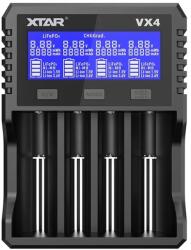 XTAR VX4 KT akkutöltő 4 db akkuhoz (Li-ion, Ni-Mh, Ni-Cd) + reaktiválás (AC374007)