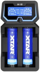 XTAR X2 NEW Li-ion/IMR/INR/ICR Ni-Cd/Ni-Mh akkuhoz, 2 csatornás 230V és USB (XtarX2)