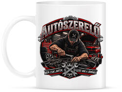 printfashion Autószerelő - A Motorok Mestere - Bögre - Fehér (18592102)