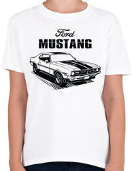 printfashion Ford Mustang - Gyerek póló - Fehér (18524044)
