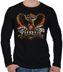 printfashion Turul - Erő, Hűség, Szabadság - Férfi hosszú ujjú póló - Fekete (18612622)