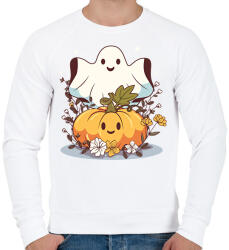 printfashion Halloweeni tök - Férfi pulóver - Fehér (18550085)