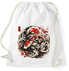 printfashion Fuji És Koi Ponty: Japán Tradíció - Sportzsák, Tornazsák - Fehér (18568984)