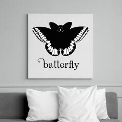 printfashion Batterfly - Vászonkép - Fehér (18628510)
