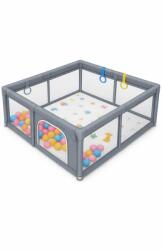 Rohs Tarc de joaca Happykid cu bile, covoras si 4 inele ridicare incluse 180x150x75cm (tarc2)