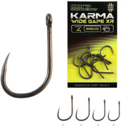 Carp Academy Karma Wide Gape XR 8-as fekete bojlis szakáll nélküli horog 10 db/csomag