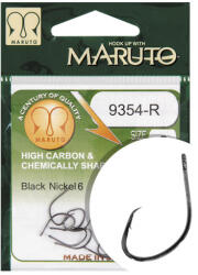 Maruto 9354-R Hosoji-mutsu Recurved HC Forged fekete nikkel 4-es füles szakállas horog