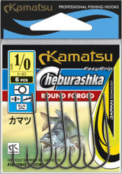 Kamatsu cheburashka round forged fekete nikkel big 2-es ragadozóhalas horog
