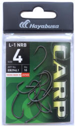 Hayabusa L-1 NRB 4-es füles szakállas horog 10 db/csomag