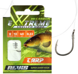 Nevis ponty 12-es 40 cm szakállas előkötött horog 10 db/csomag