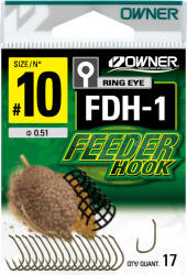 Owner Hooks FDH-1 12-es füles szakállas horog 17 db/csomag