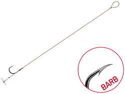 Delphin Proxi Quickstop 12 cm 0, 1 mm 6-os szakállas előkötött horog 6 db/csomag