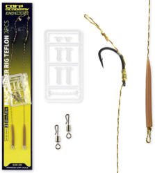 Carp Academy Basic Super Teflon 2-es 25 cm fekete szakállas előkötött horog 2 db/csomag