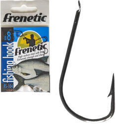 Frenetic FS104 fekete nikkel apróhalas 14-es lapkás horog 10 db/csomag