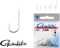 Gamakatsu LS-1310N 12-es ezüst lapkás szakállas horog 25 db/csomag