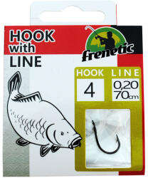 Frenetic 6-os 70 cm fekete előkötött horog 10 db/csomag