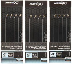 Matrix X5 F1 Pellet Rigger 18-as 0, 12 mm 10 cm csaligyűrűs előkötött horog