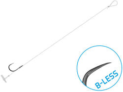 Delphin FLR Quickstop 8 cm 0, 22 mm 8-as szakáll nélküli előkötött horog 6 db/csomag