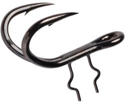 MadCat dupla Shad BN 4 × 3/0-s fekete nikkel harcsázó horog 4 db/csomag