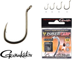 Gamakatsu Power Carp Hair Rigger 10-es fekete füles szakállas horog 10 db/csomag