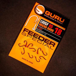 Guru Feeder Special XS 16-os fekete nikkel füles szakállas horog 10 db/csomag