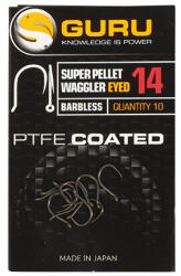 Guru Super Pellet waggler 10-es füles szakáll nélküli horog 10 db/csomag
